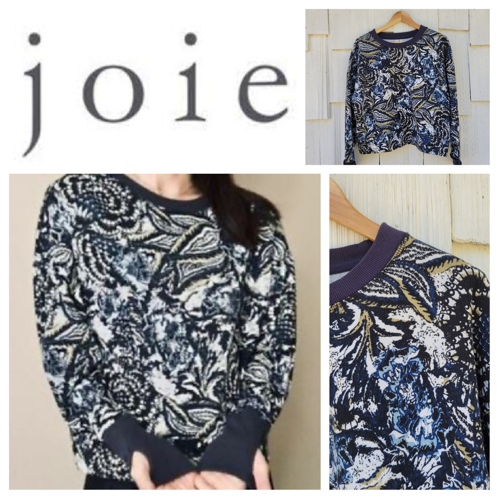 Joie Caleigh Cropped Sweatshirt Sz Large